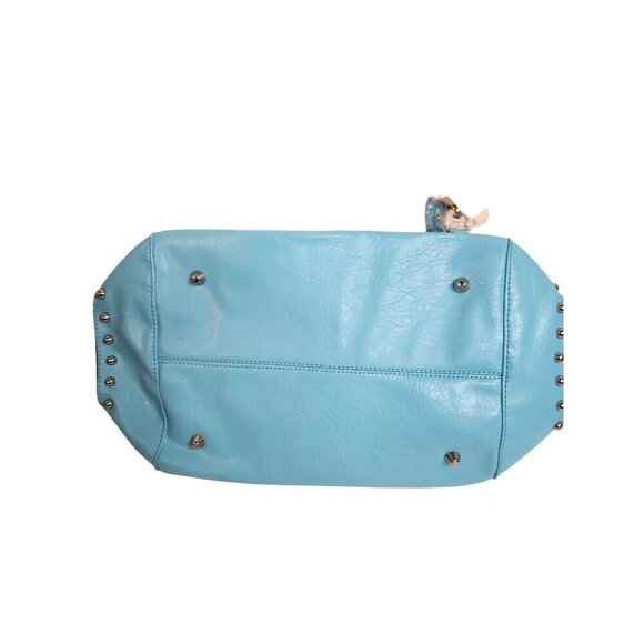 Diophy Zebra Print & Turquoise Shoulder Purse Bag With Studded Details - Picture 7 of 14